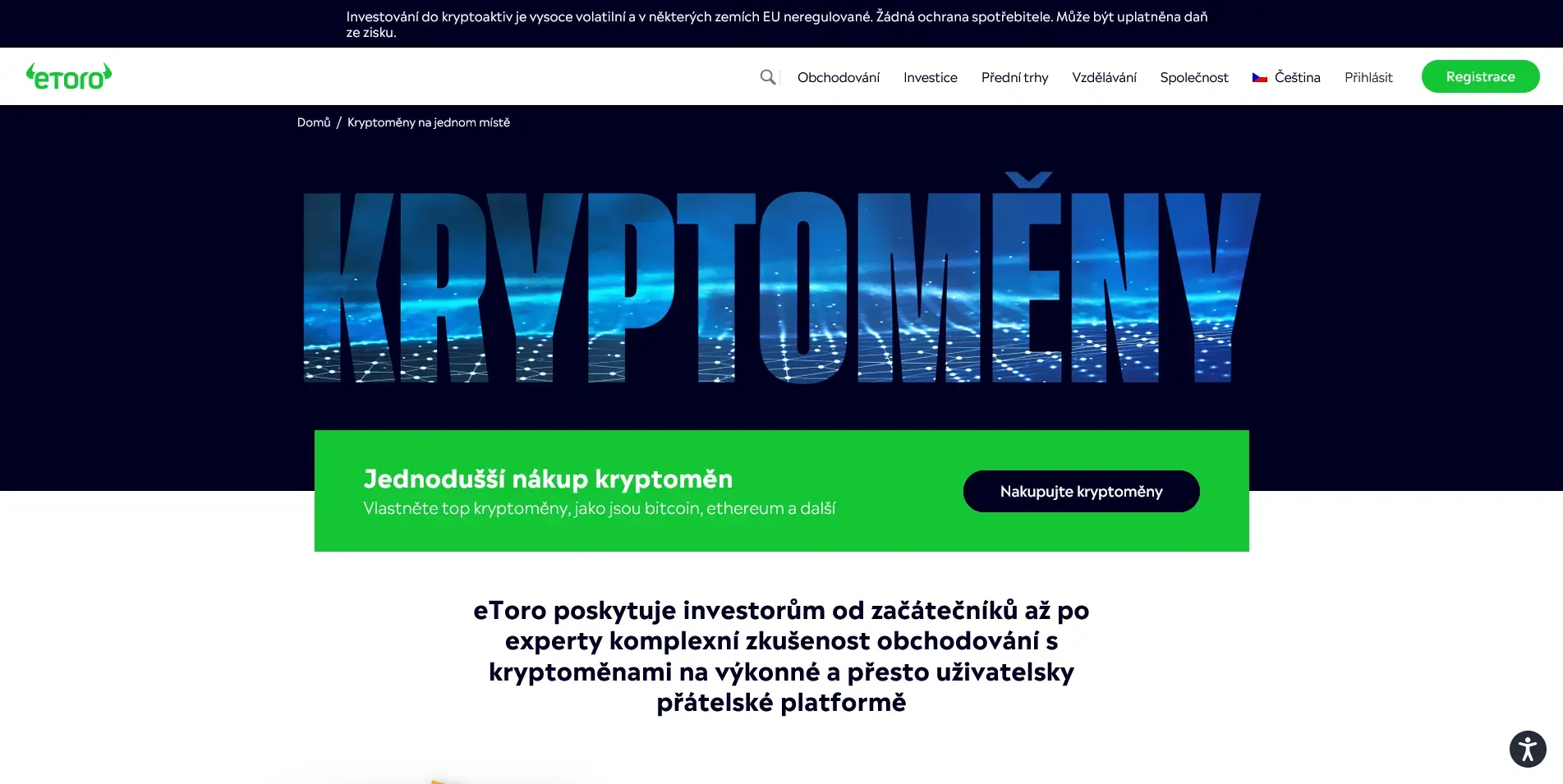 Ilustrace k tématu eToro recenze