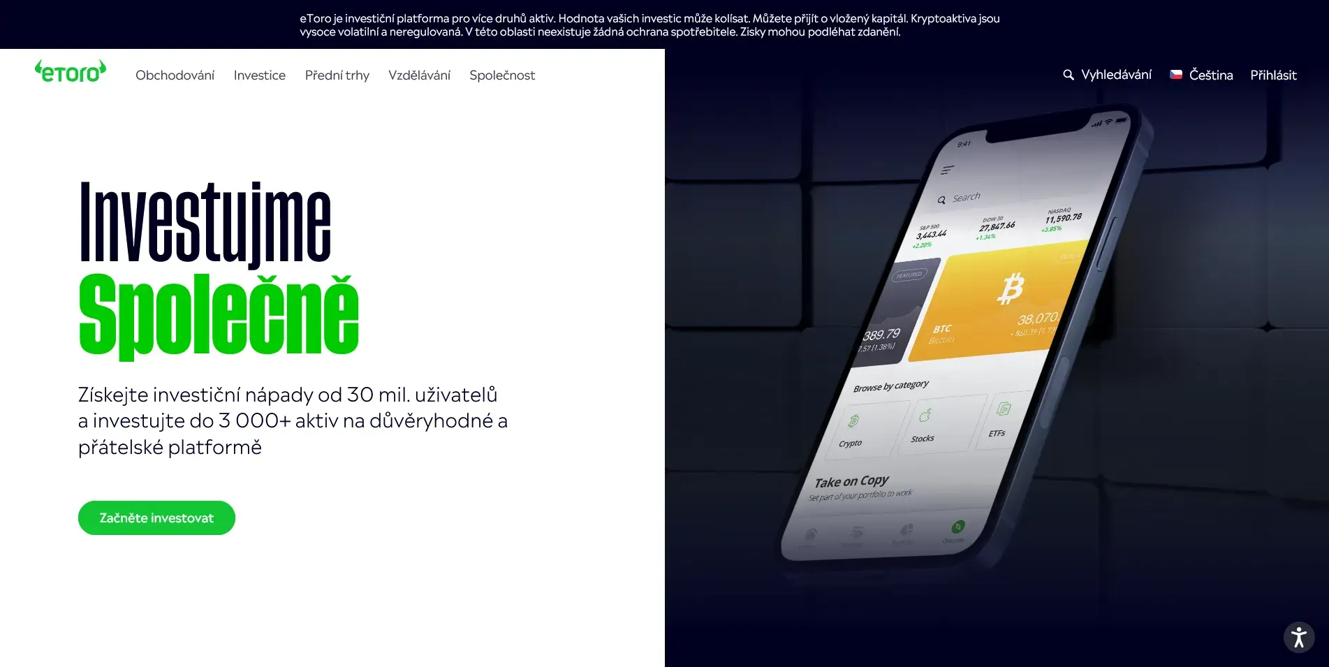 Ilustrace k tématu eToro recenze